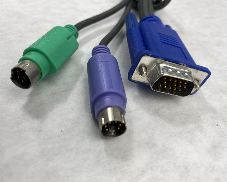 HP 520-290-509 KVM Interface Adapter Cable PLX1-3009 VGA PS/2 (Lot of 2)