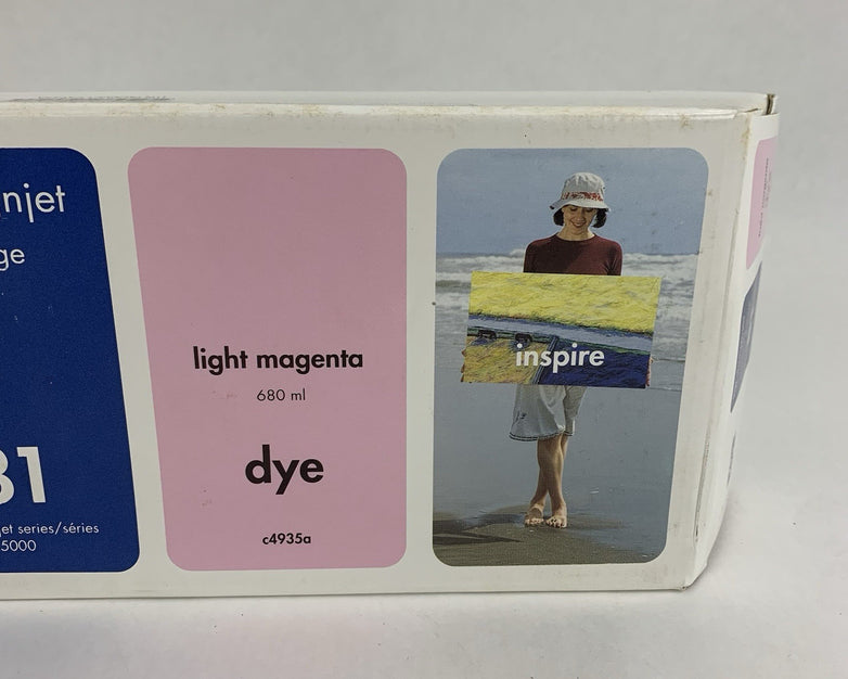 HP Designjet Ink Cartridge C4935A Light Magenta 81 New OEM Box Sealed 05