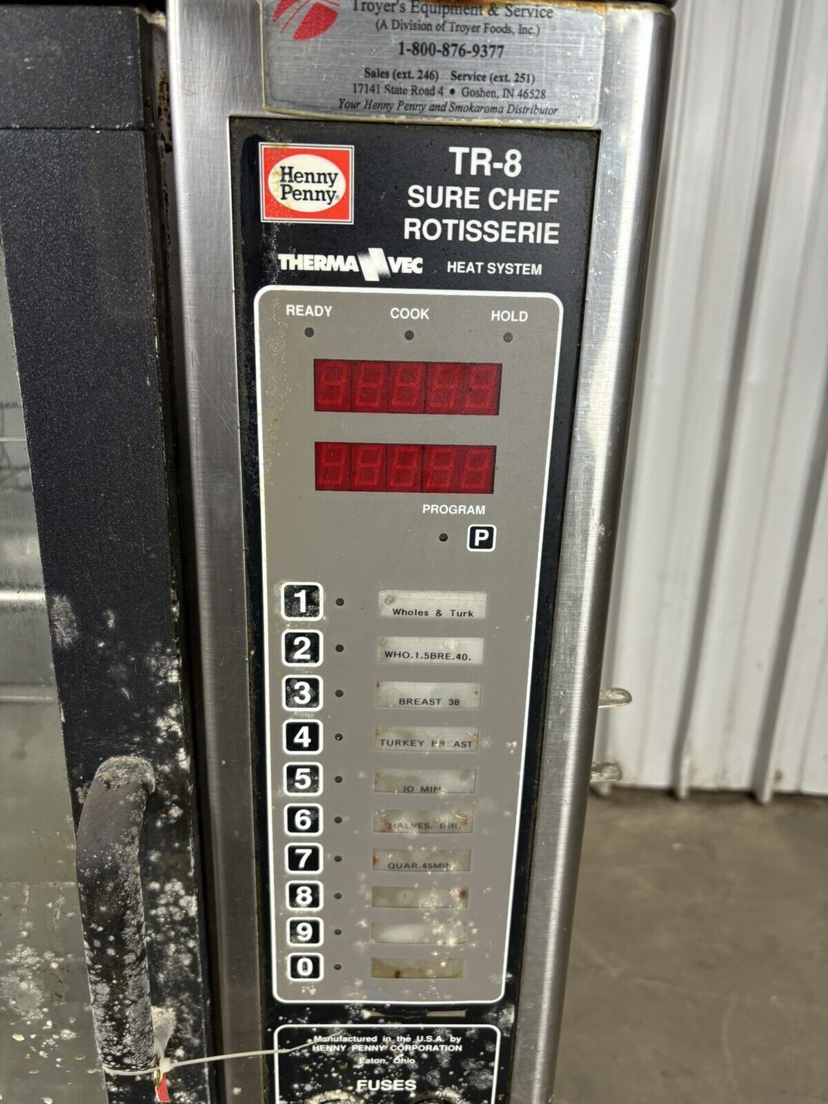 Henny Penny TR-8 Sure Chef Commercial Electric Rotisserie Oven