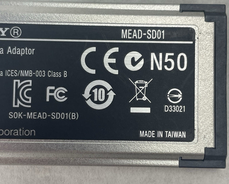 Sony MEAD-SD01 Adaptor For Using SD Card with XDCAM EX Camcorders