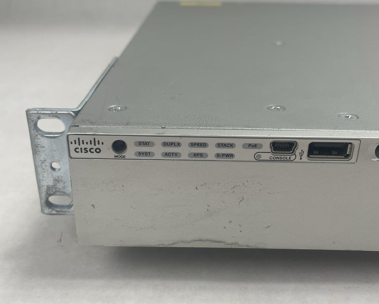 Cisco WS-C3850-24P-S V03 Switch 24-Port Gigabit PoE+ w/ 2x PSU Tested & Reset