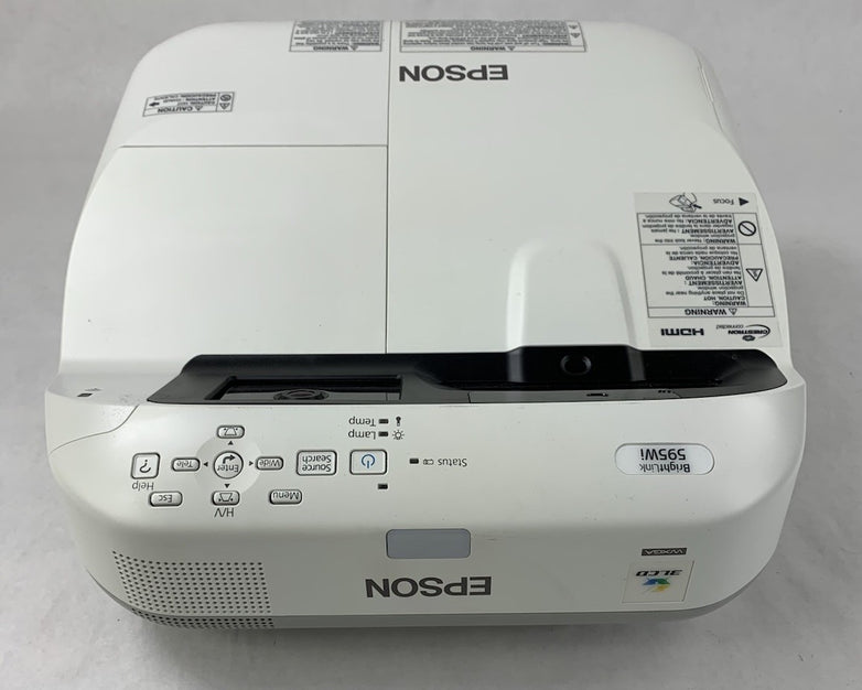Epson BrightLink 595Wi H599A LCD Lamp Projector 2105 Lamp Hours - No Remote