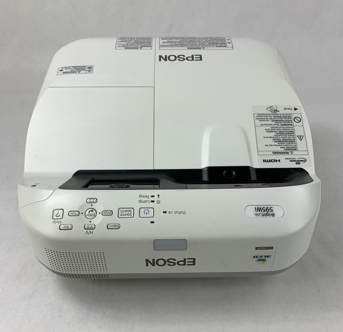 Epson BrightLink 595Wi H599A LCD Lamp Projector 2105 Lamp Hours - No Remote3