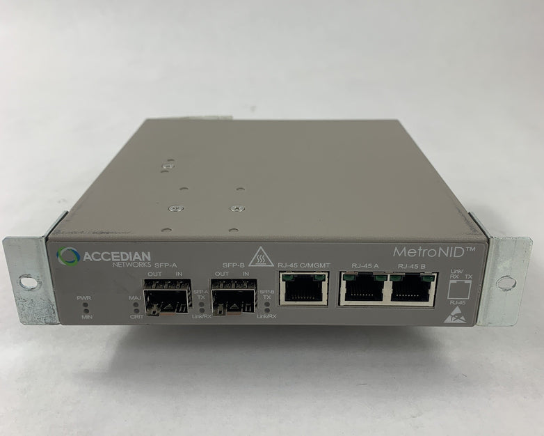 Accedian AMN-1000-TE-H MetroNID Network Interface Device Tested Reset No AC