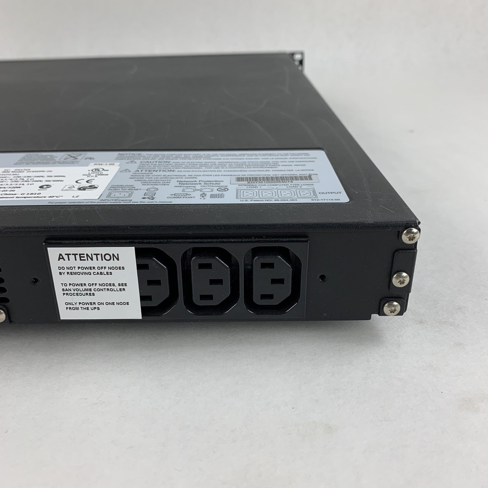 IBM 2145UPS-1U uninterruptable Power Supply Tested No Batteries W/ Caddy