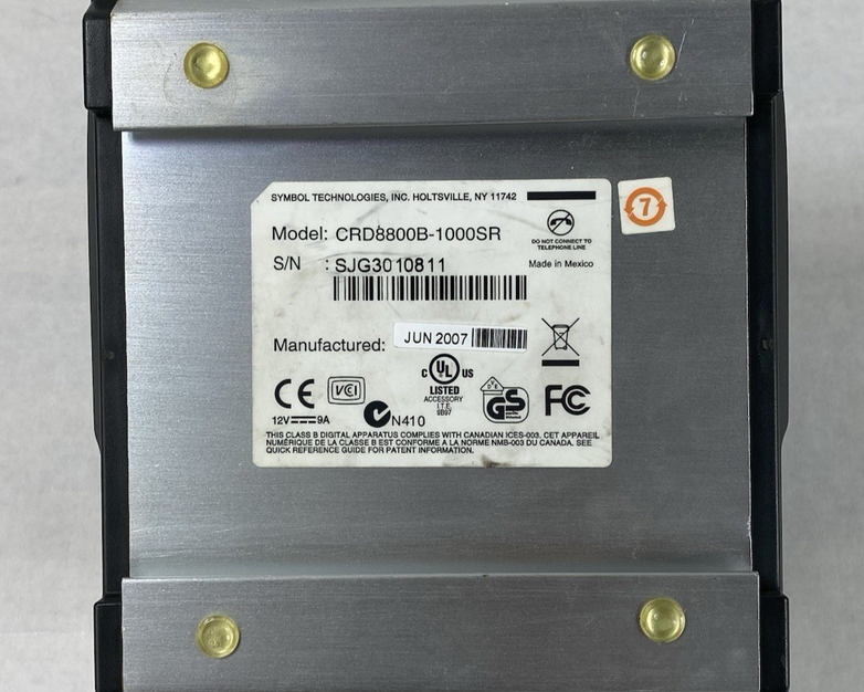 Motorola Symbol CRD8800B-1000SR Charging Cradle No AC Adapter