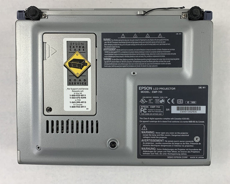 Epson EMP-703 LCD Lamp Projector No Remote No Cords