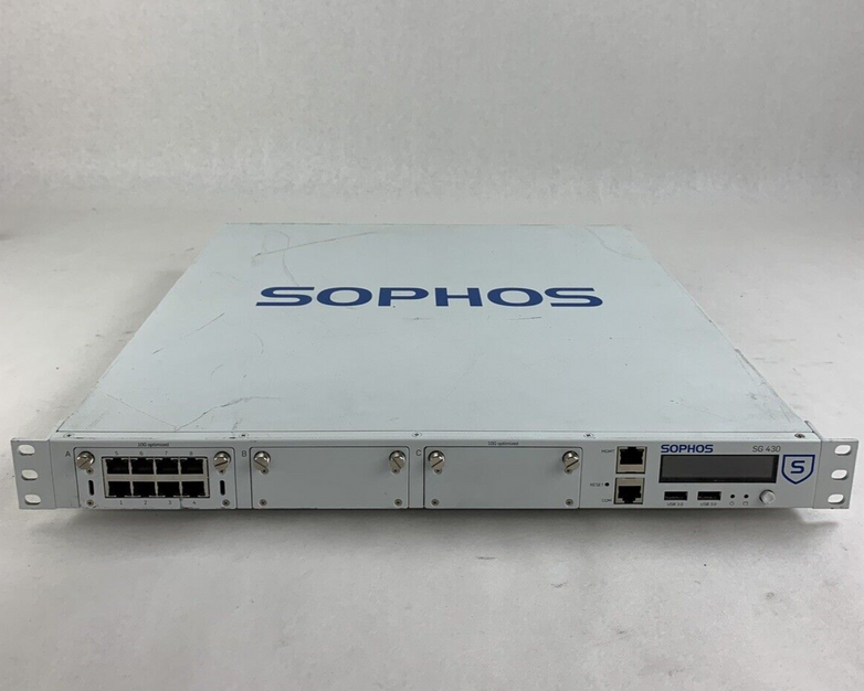 Sophos SG 430 Firewall Security Appliance W/8 GbE Port Module No HDD No OS