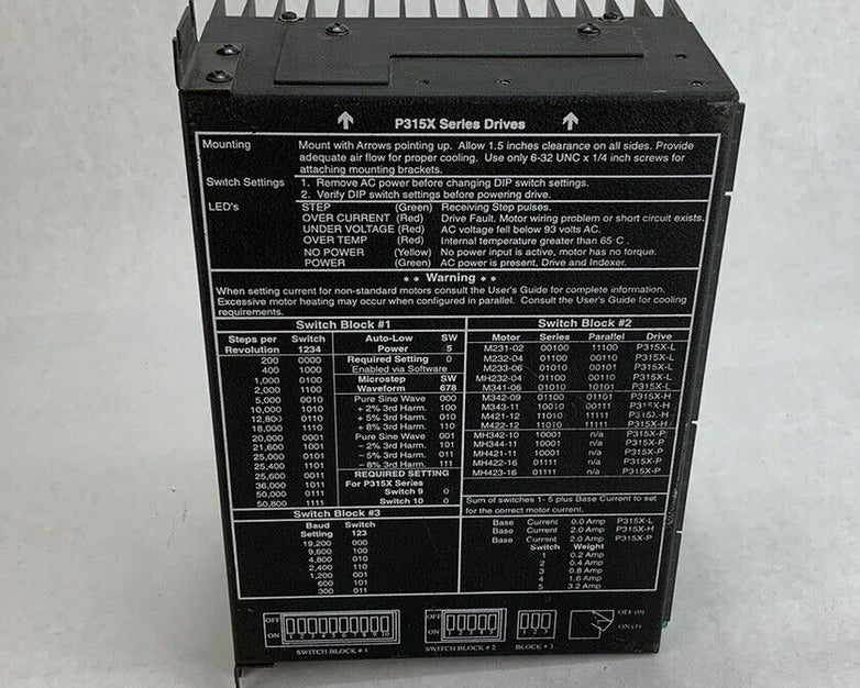 API Controls P315X Power Step Motor Drive Indexer