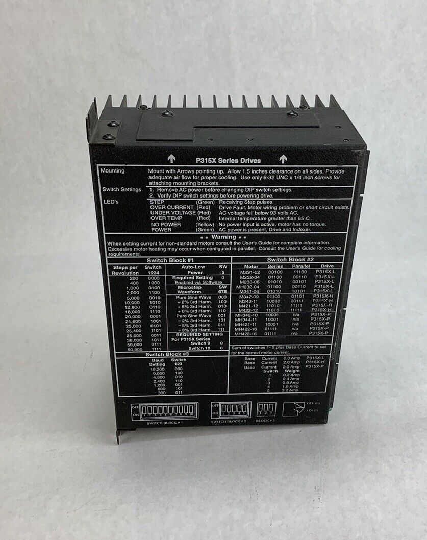 API Controls P315X Power Step Motor Drive Indexer