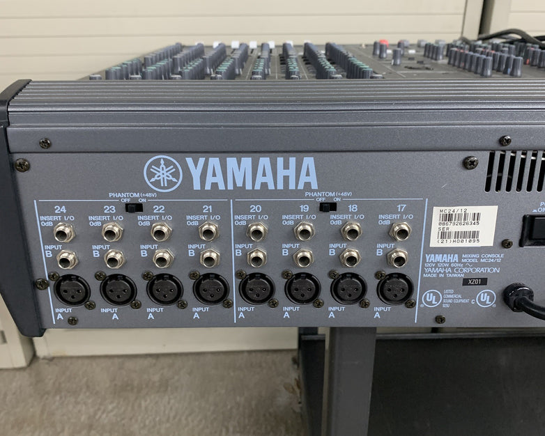 Yamaha Mixing Console MC24/12 XZ01 Tested w/ 2 Bad Lanes Parts and Repair