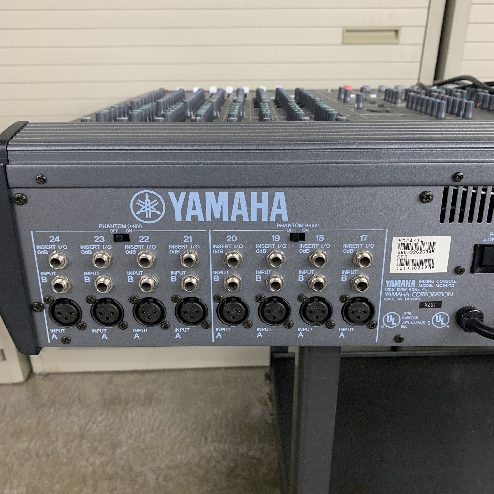 Yamaha Mixing Console MC24/12 XZ01 Tested w/ 2 Bad Lanes Parts and Repair