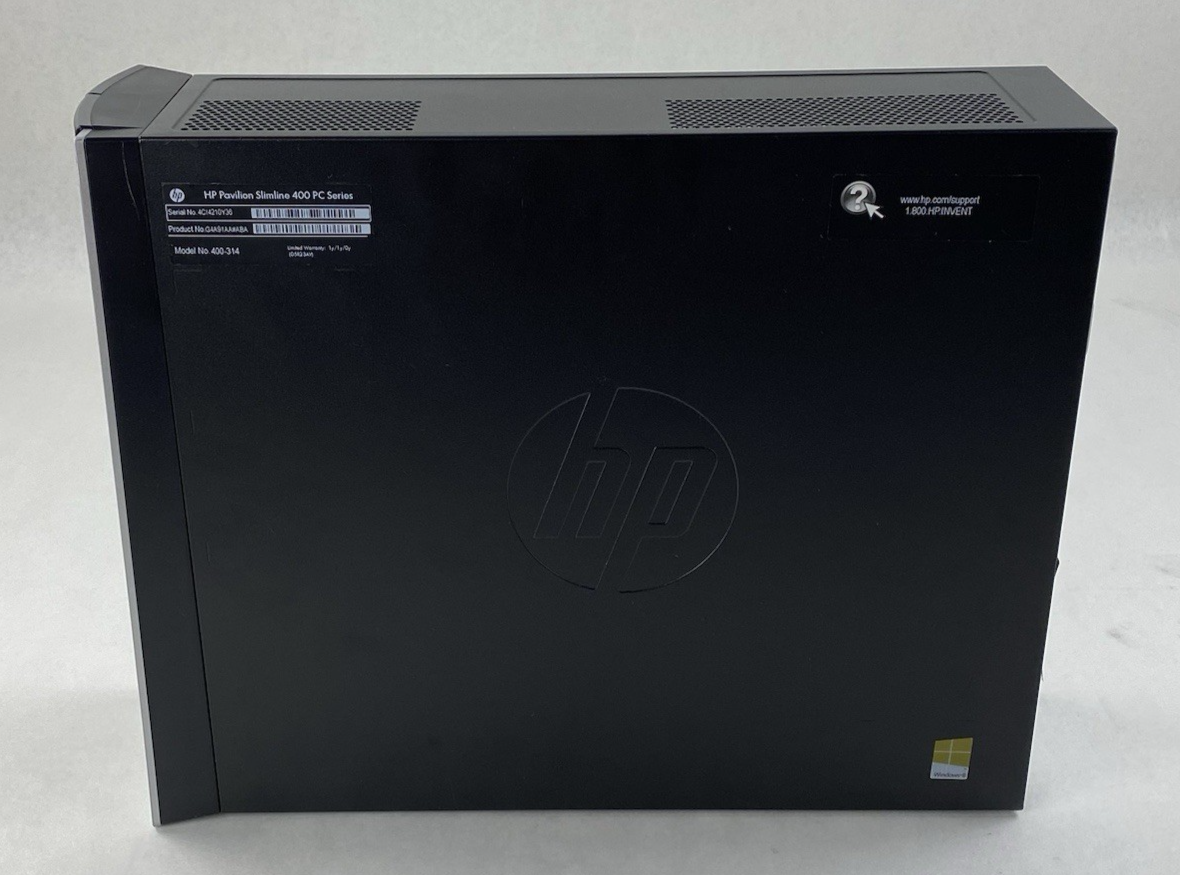 HP Pavilion Slimline 400-314 SFF AMD E1-2500 1.40GHz 8GB RAM No HDD No OS
