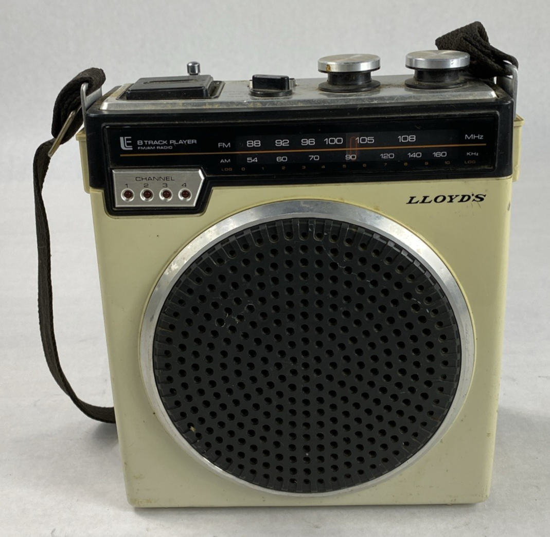 Lloyd's V-150 Vintage AM/FM 8 Track Player Untested