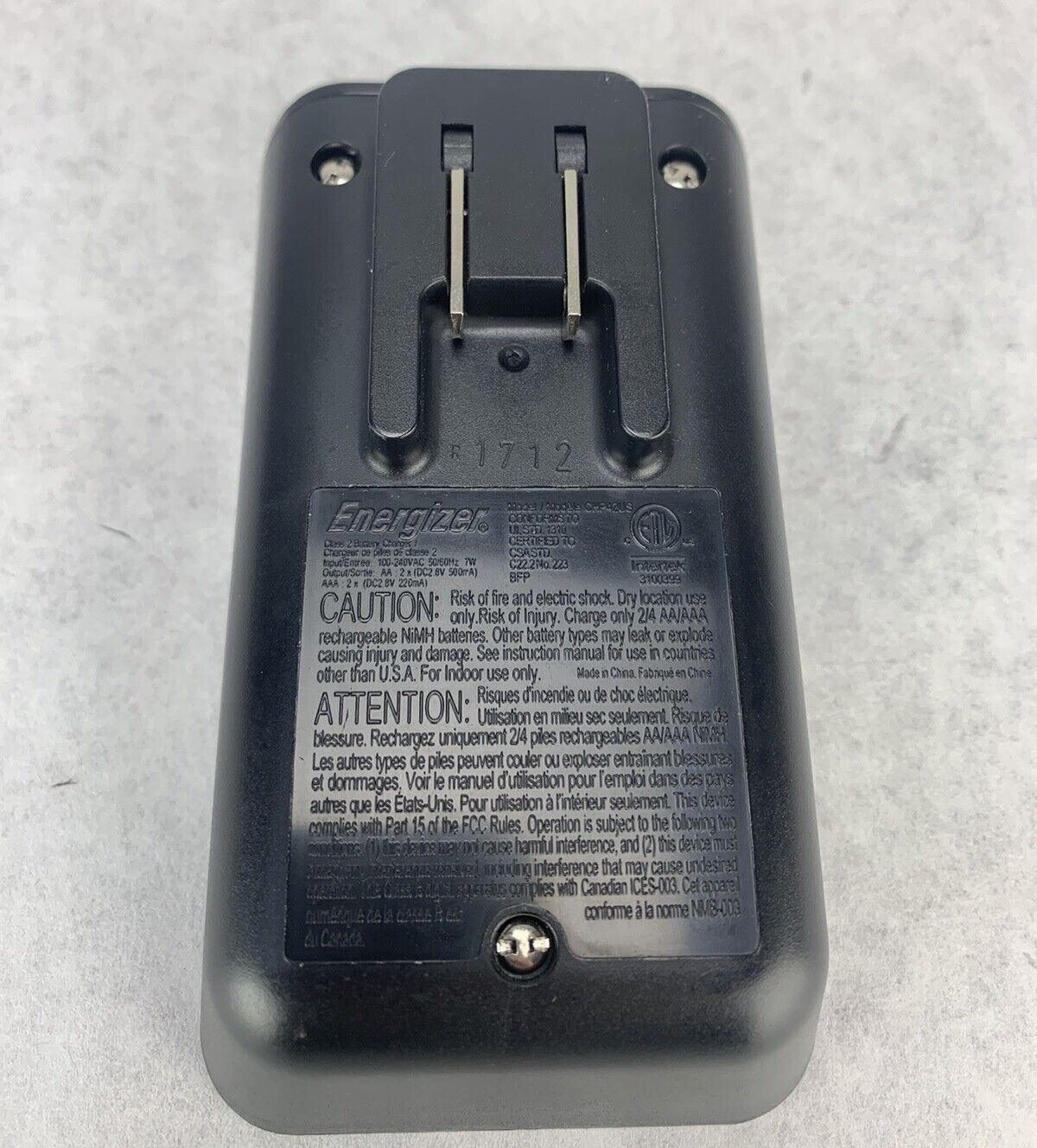 Mixed Lot of 3 Energizer NiMH Battery Charger CHVCM4/CHP42US