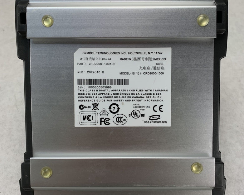 Symbol CRD9000-1000 12V 9A Charging Cradle - No AC Adapter Power Supply