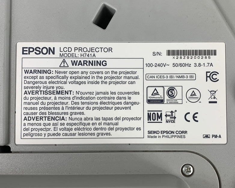 Epson H741A BrightLink 685Wi LCD Projector 1480 Lamp Hours