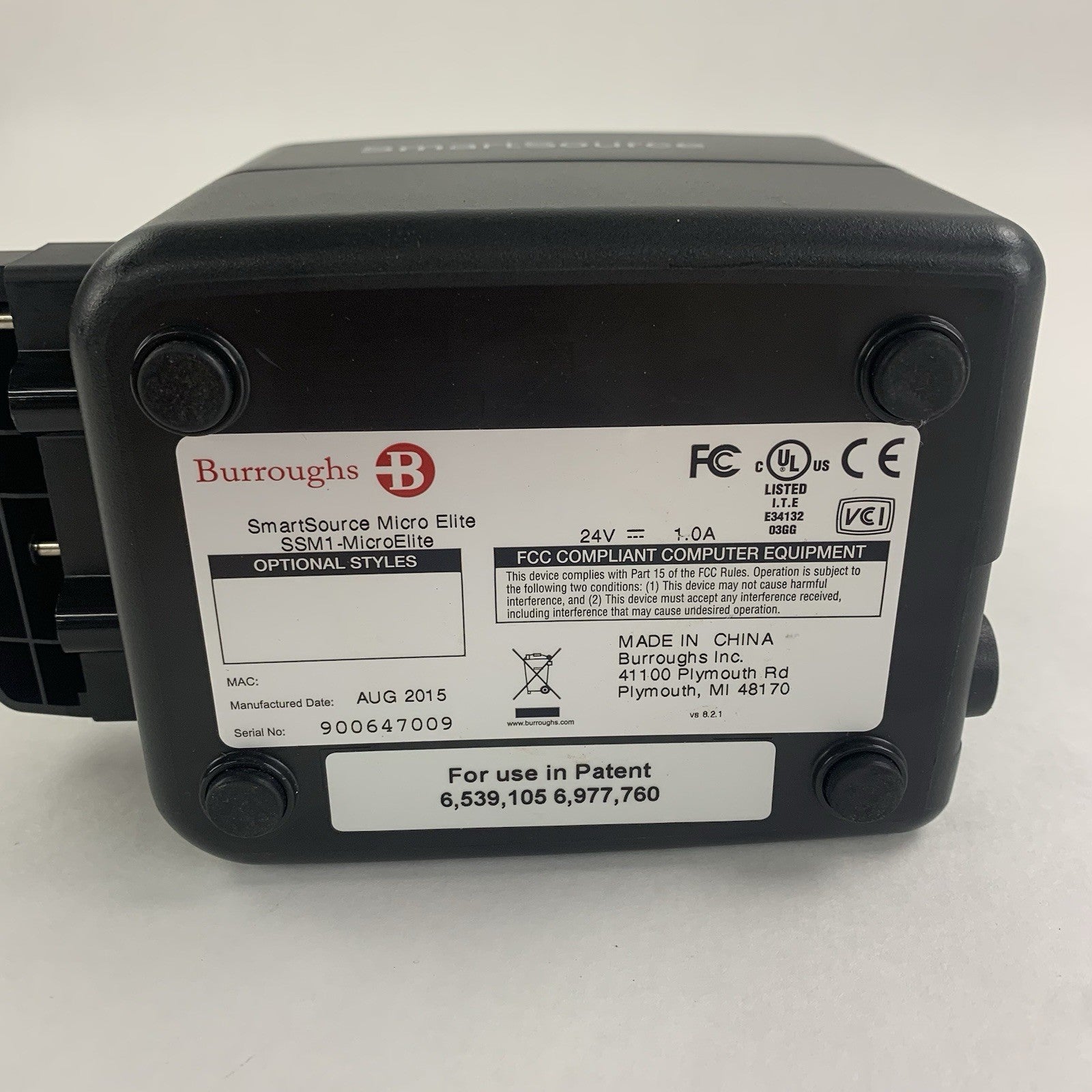 Burroughs Check Scanner SSM1-MicroElite Tested No AC Adapter7