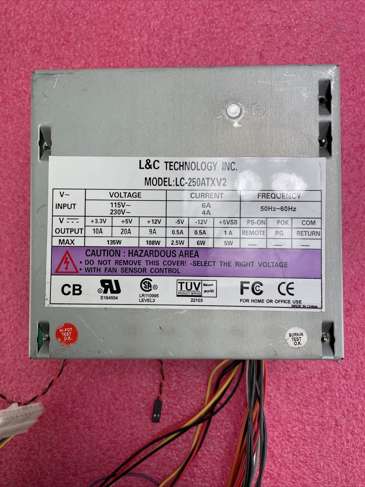 L&C Tehcnology LC-250ATXV2 250W Power Supply