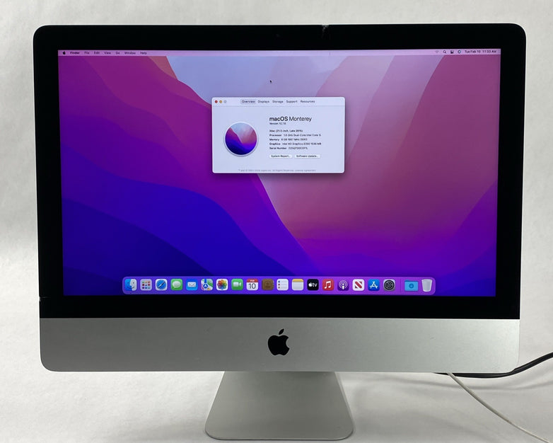 Apple A1418 iMac 21.5" 2015 1.6 GHz Core i5 8 GB RAM 1TB HDD macOS 12.7.6