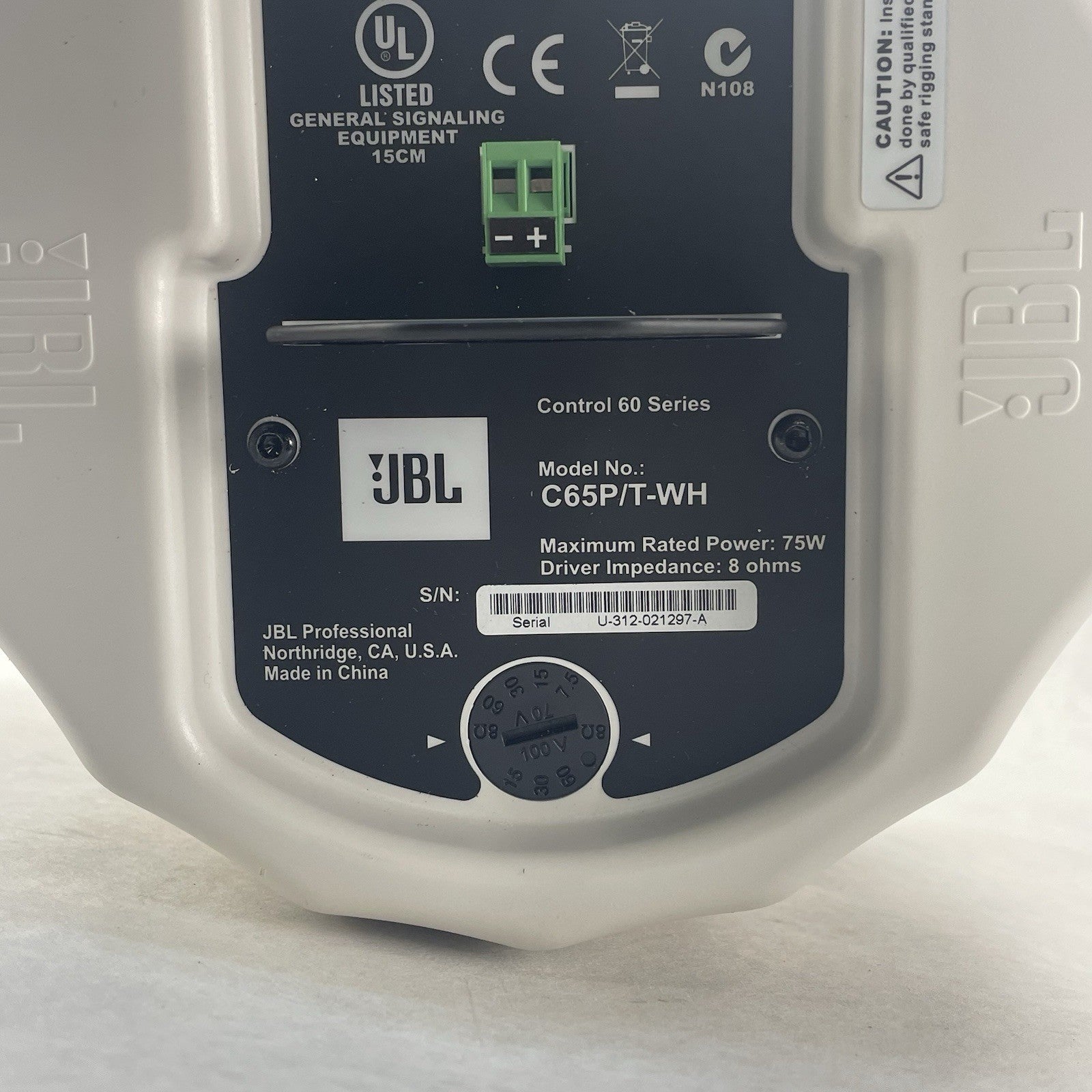 1 JBL Professional C65P/T Compact Full-Range Hanging Pendant Speaker3