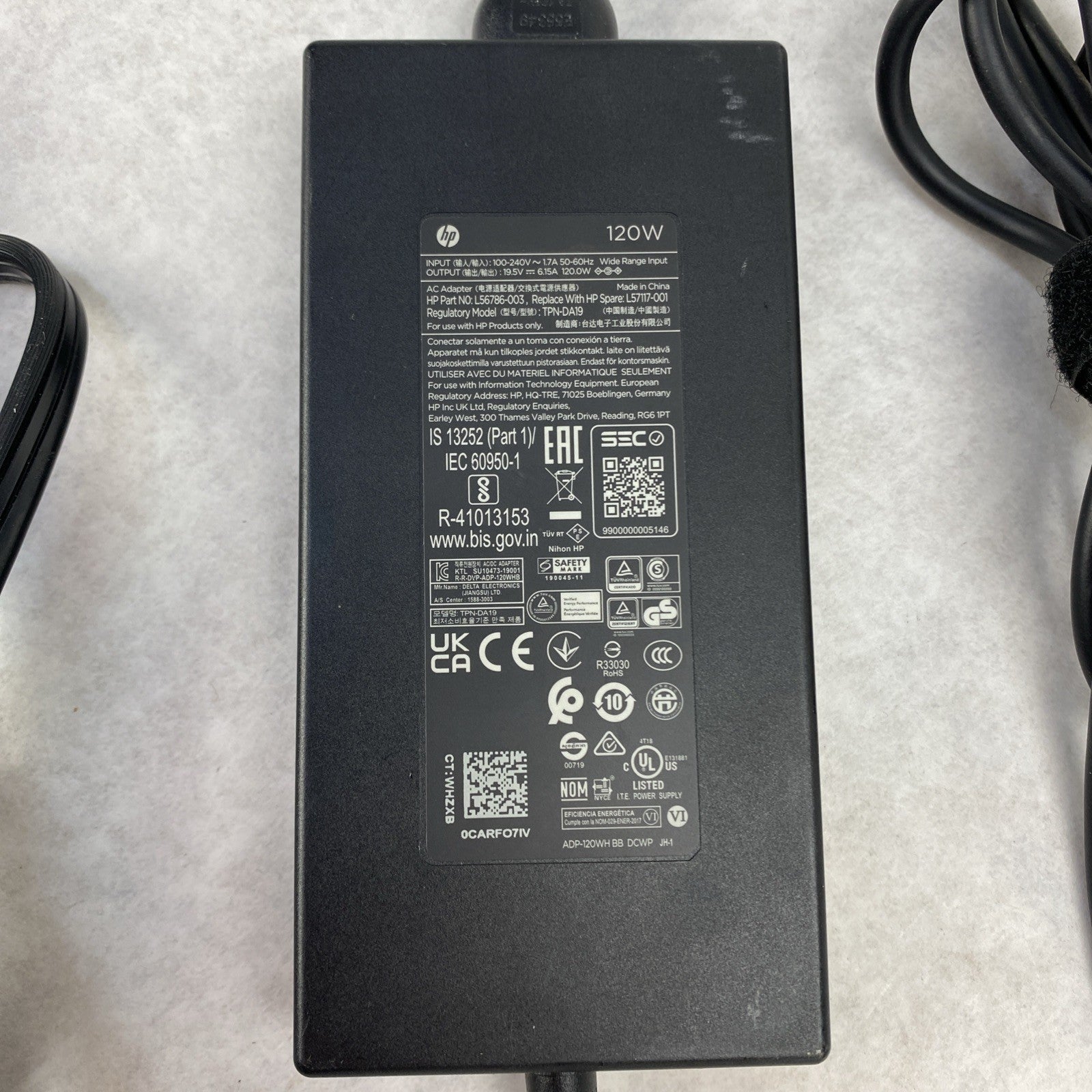 Lot of 5. HP 120W TPN-CA19 AC Adapter3