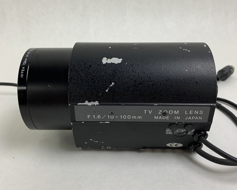 Pelco 23ZV10X10 F 1.6 / 10-100mm TV Zoom Lens - Untested