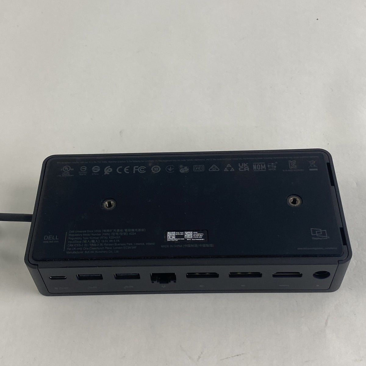 Dell K22A Universal Docking Station No Power Cord10