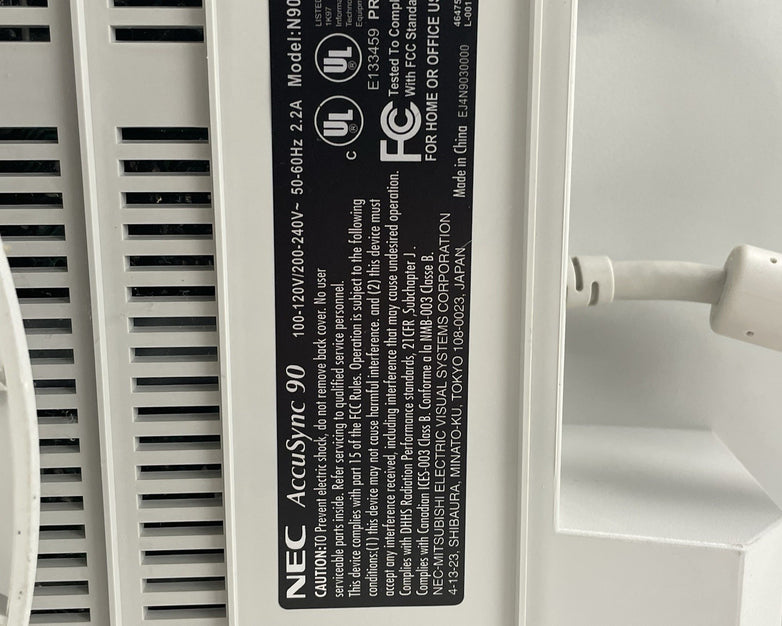 NEC AccuSync 90 17.5" AS90 N903 VGA 85hz CRT Tested