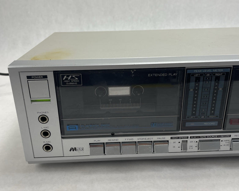 Sear's & Roebuck Double Cassette Player Reorder Tested Working Mdl 93284