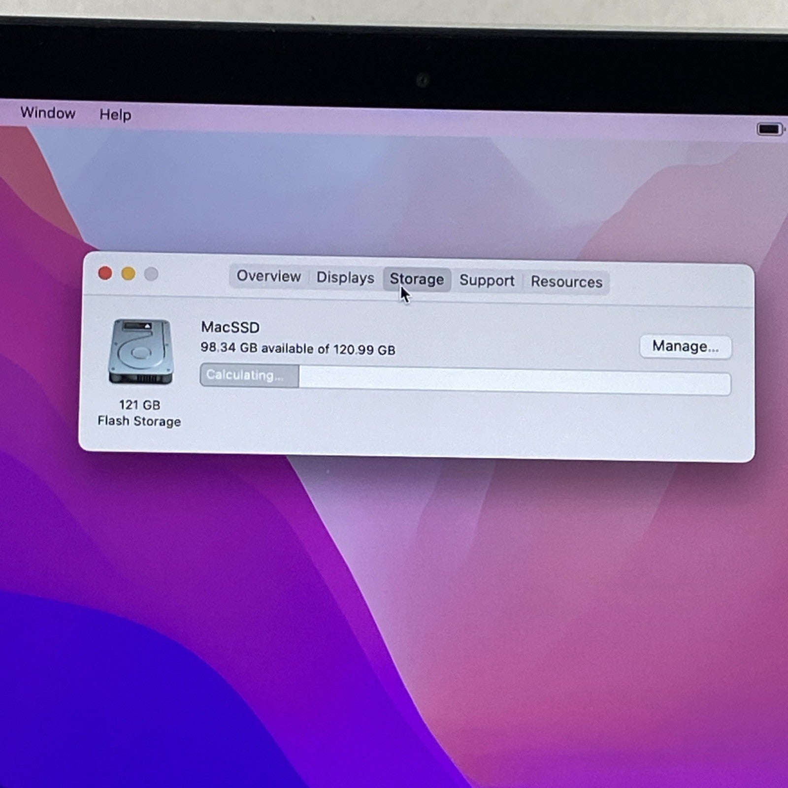 Apple MacBook Pro A1502 2015 Retina 13" 2.7GHz i5 8GB RAM 120GB SSD os12.7.6