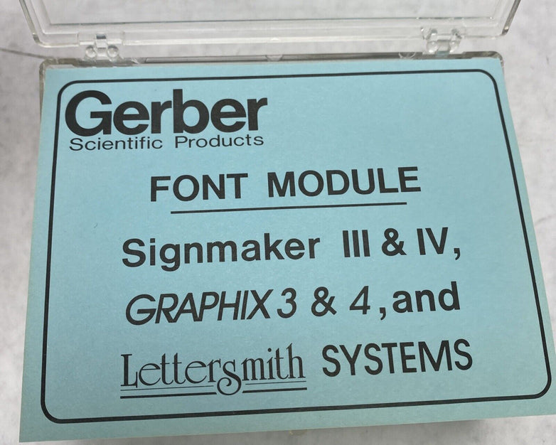 Gerber Scientific P18013D Signmaker III & IV Graphix Lettersmith Optima SemiBold