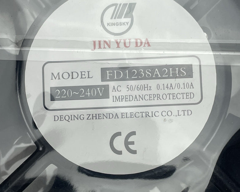 JINYUDA FD1238A2HS 220-240V 0.14/0.10A 12cm Untested Open Box Lot of 2