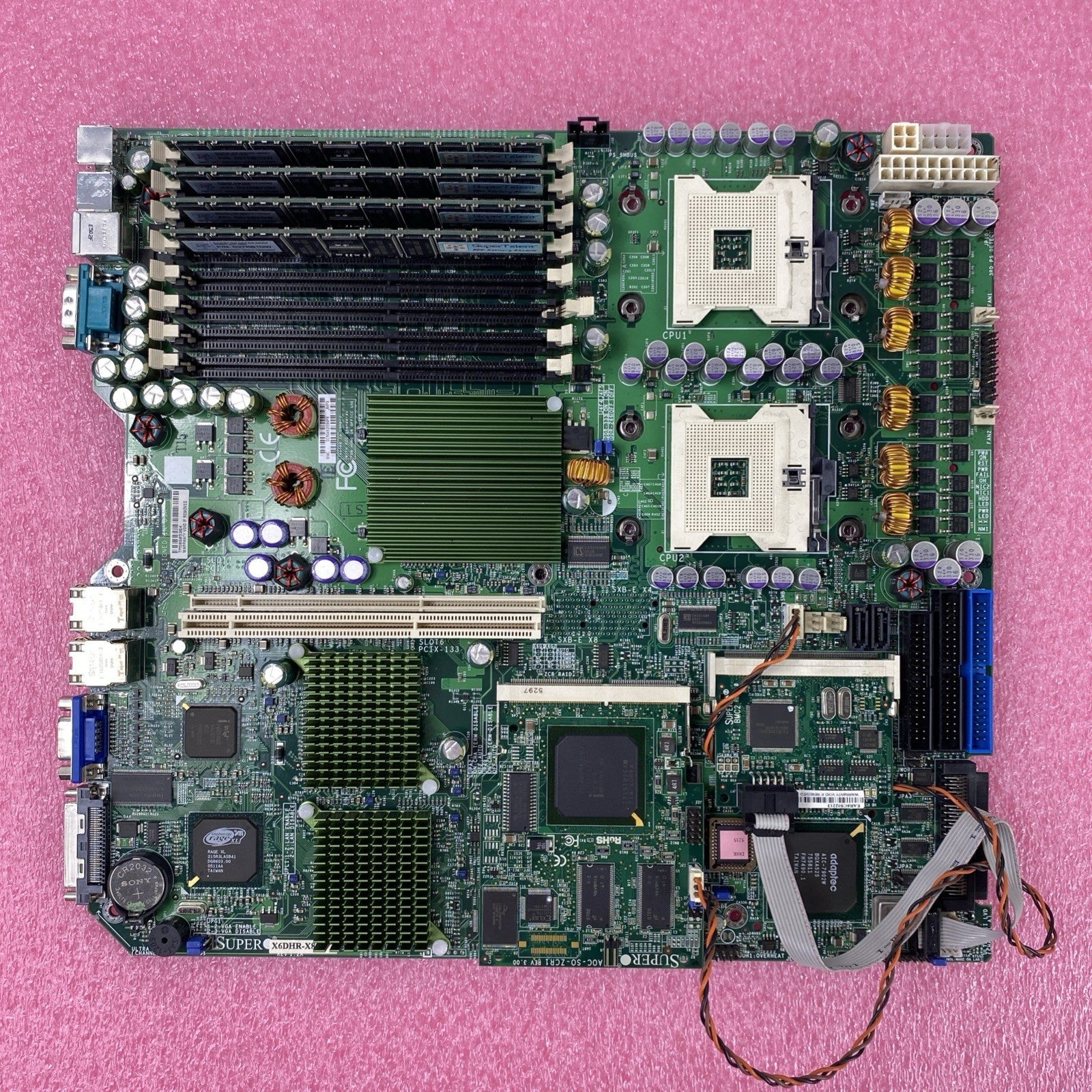 Supermicro X6DHR-X8G Motherboard 4GB RAM No CPU No Shield