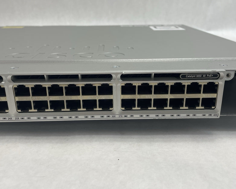 Cisco WS-C3850-48PW-S 48-Port PoE+ Gigabit Layer 3 Managed Switch Tested & Reset