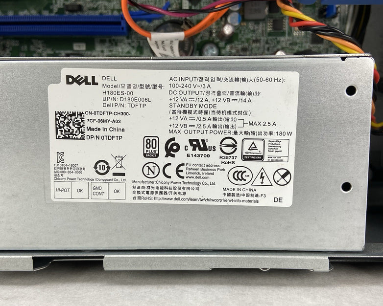 Dell Optiplex 7050 SFF Intel Core i5-6600 3.3GHz 8GB RAM No HDD No OS
