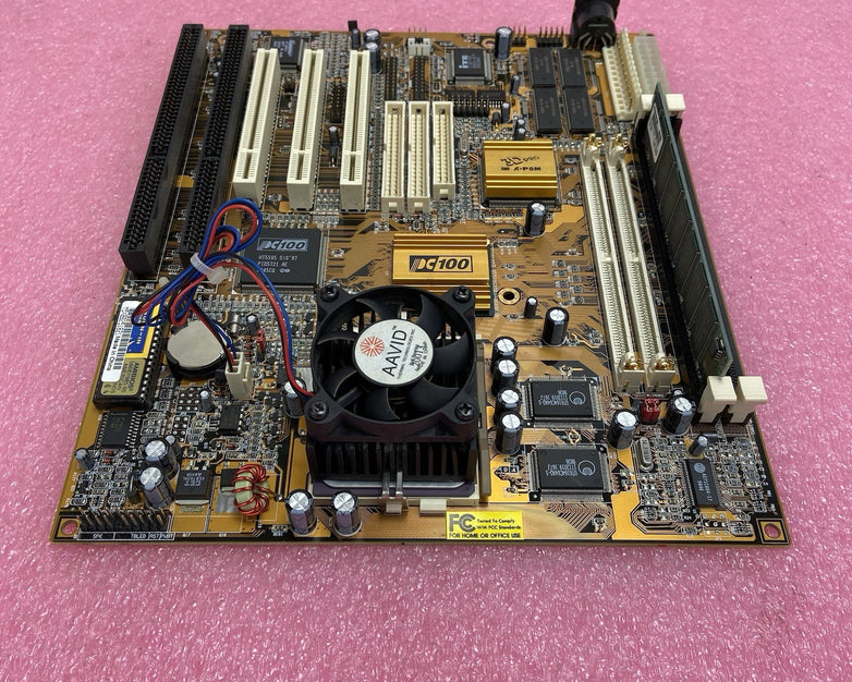 PC CHIPS M590 Motherboard AMD K6-2 3D MMX 149MHz 64MB RAM Baby AT 2x ISA