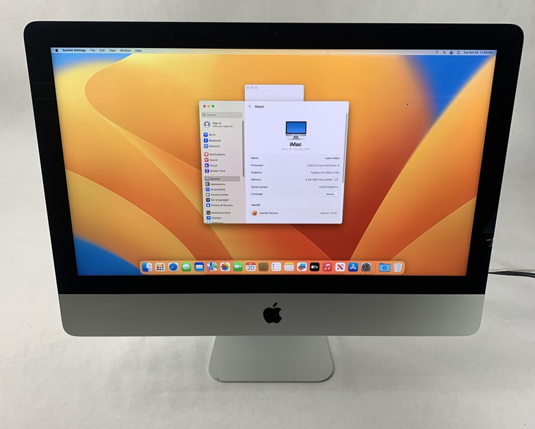 Apple iMac A2116 2019 Retina 4K 21.5" 3GHz i5 8GB RAM 250GB SSD - Screen Crack