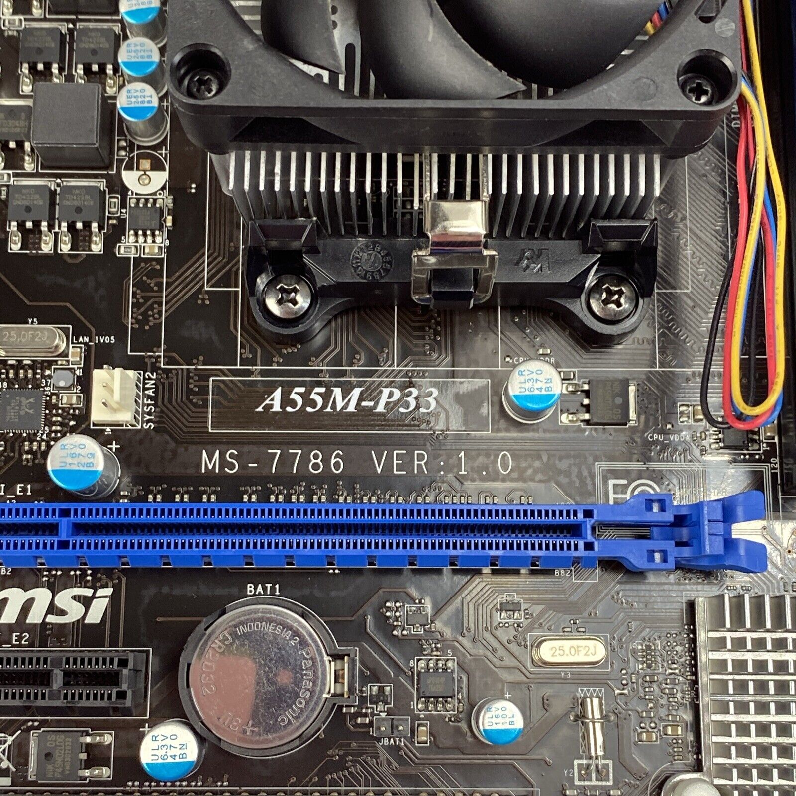 MSI A55M-P33 MS-7786 Motherboard Intel AMD A4-3400 2.7GHz 4GB RAM w/ Sheild