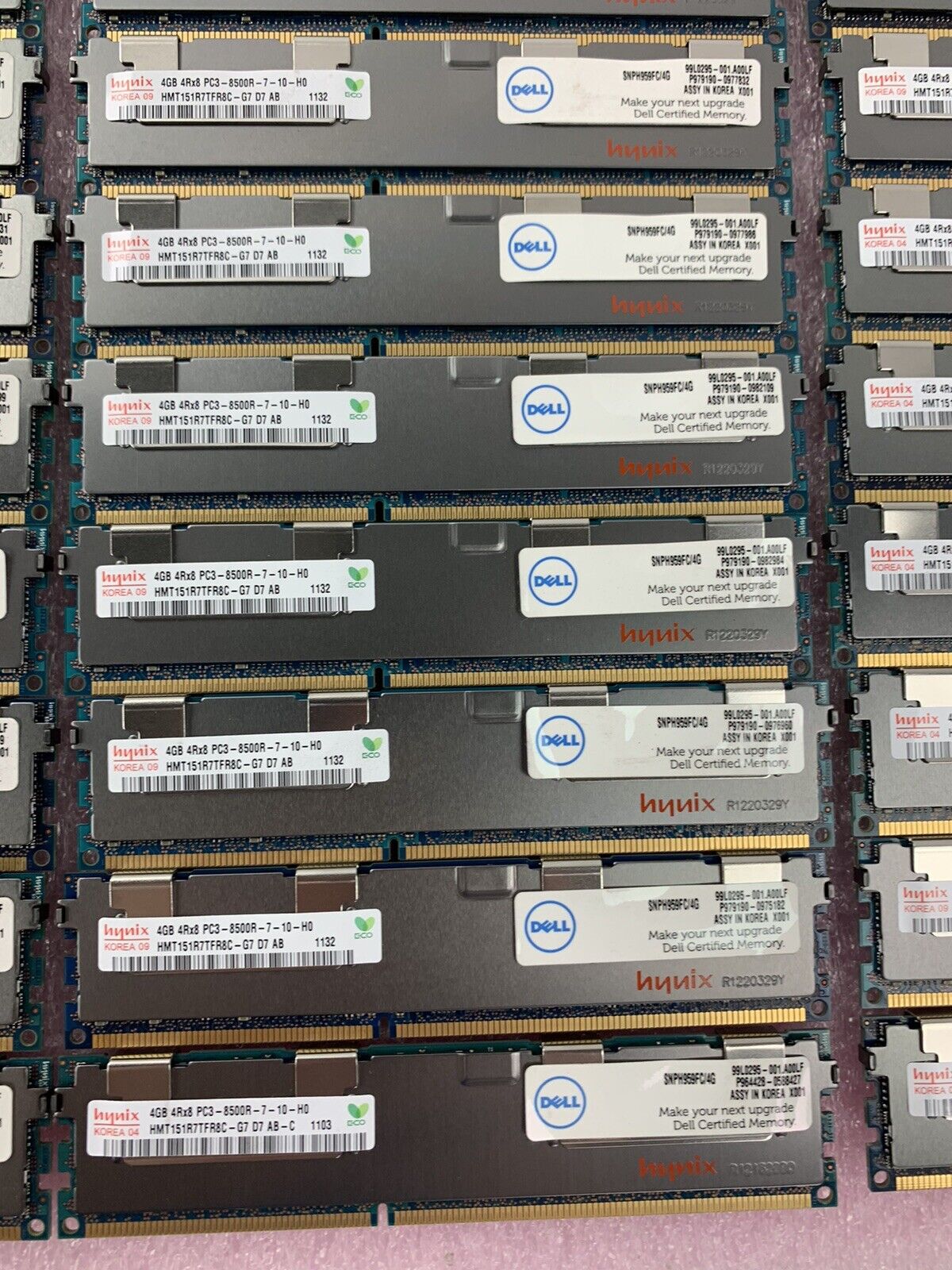 Lot of 48 Hynix4GB PC3-8500R-7-10-H0 Memory (HMT151R7TFR8C-G7 D7 AB-C)