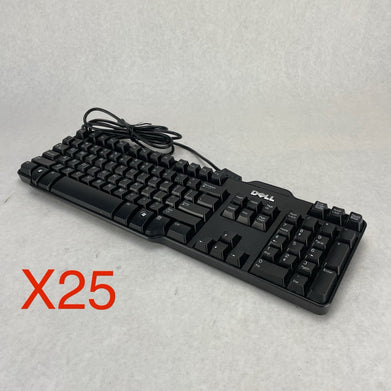Dell SK-8115 Wired Keyboard USB 104 Mechanical Keys Lot of 25