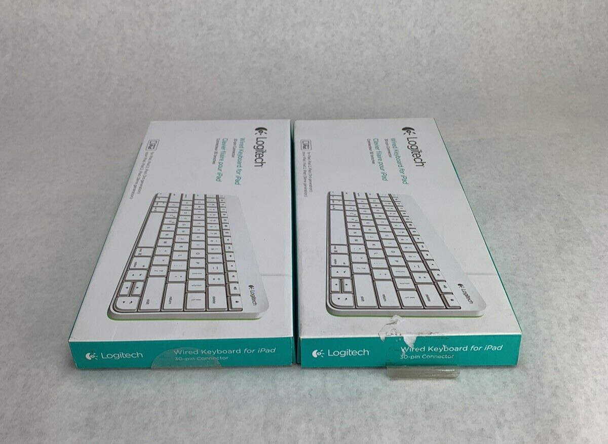 Lot of 2 Logitech Wired Keyboard for iPad