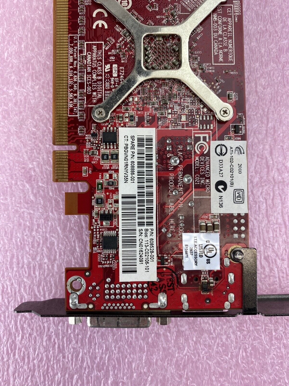 ATI 102C0210610 FirePro V3800 512MB DisplayPort DVI PCIe GPU (Lot of 2)