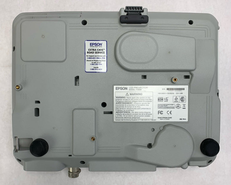 Epson H388A PowerLite 915W Projector 1293 Lamp Hours No Remote - Yellow Display