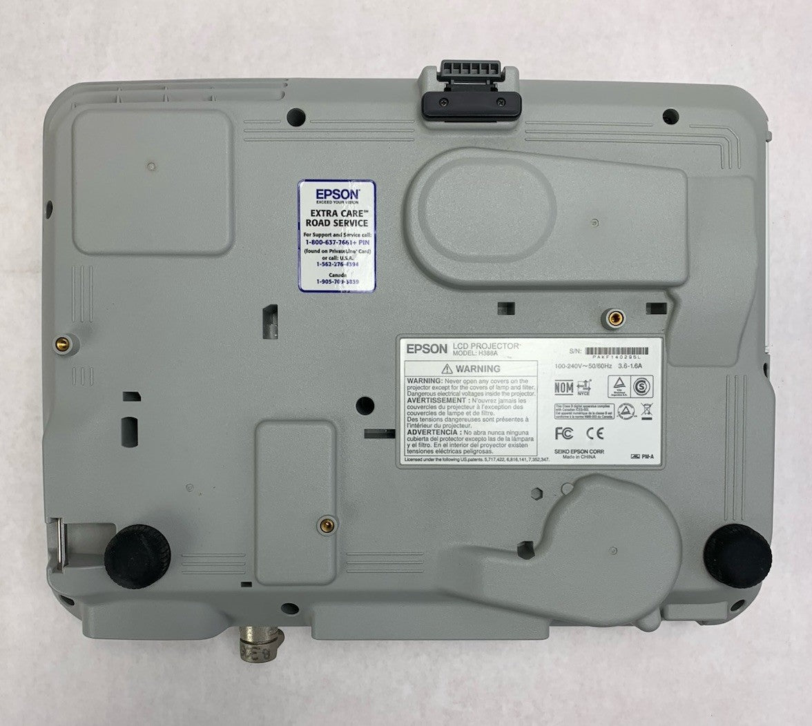 Epson H388A PowerLite 915W Projector 1293 Lamp Hours No Remote - Yellow Display7
