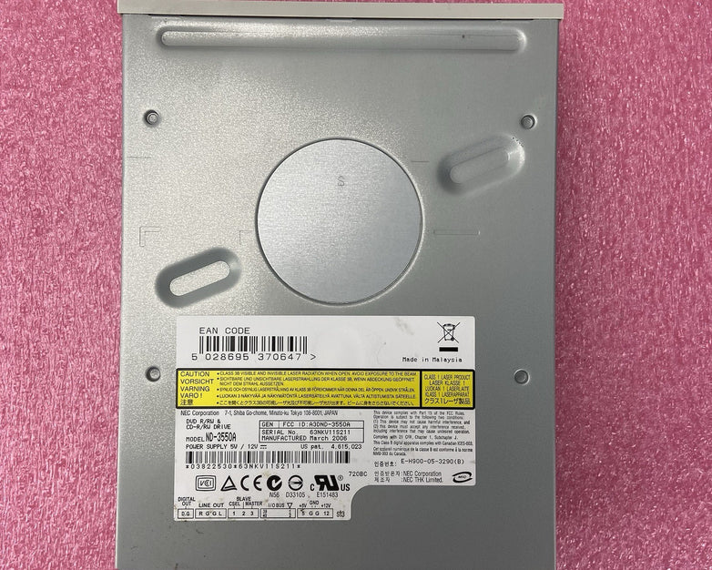 NEC Corp ND-3550A Internal IDE DVD+R DL Drive Tested