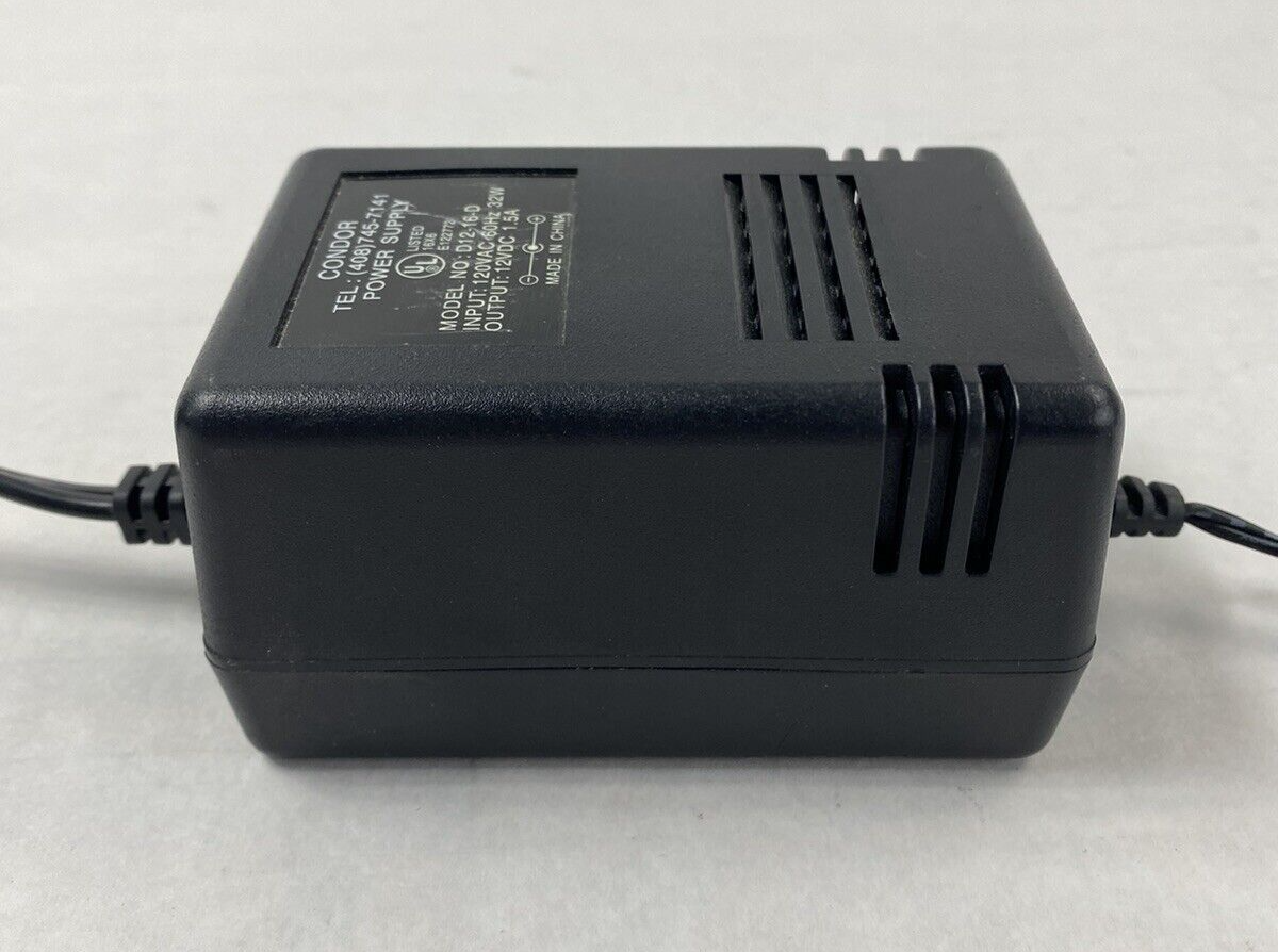CONDOR Model No. D12-16-D 120VAC 60Hz 32W 12VDC 1.5A Power Supply