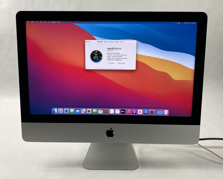 Apple A1418 iMac 21.5" 2014 1.4 GHz i5 8 GB RAM 500GB HDD macOS 11.7.1