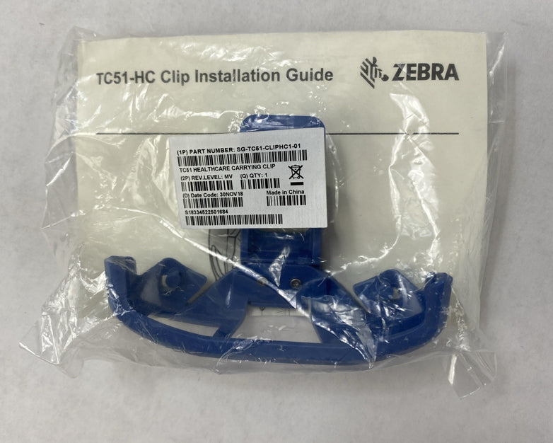 Zebra SG‑TC51‑CLIPHC1‑01 Plastic Carrying Clip Lot of 10