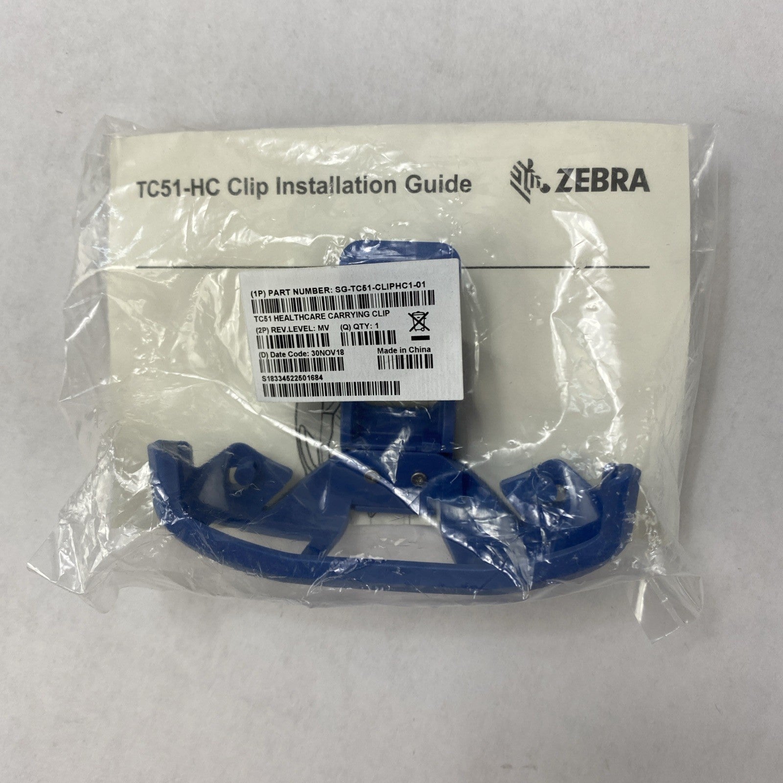 Zebra SG‑TC51‑CLIPHC1‑01 Plastic Carrying Clip Lot of 101
